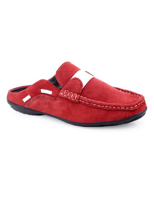 red solid slip-on mules - 20070543 - Very Small Image - 1