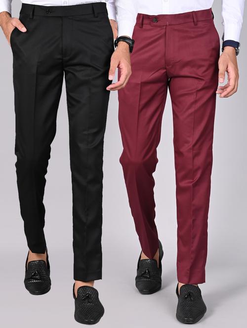 pack of 2 solid formal trousers - 20072510 - Very Small Image - 1