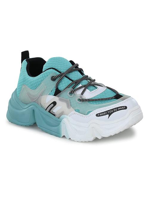 green color block lace-up sports shoe - 20072618 - Very Small Image - 1
