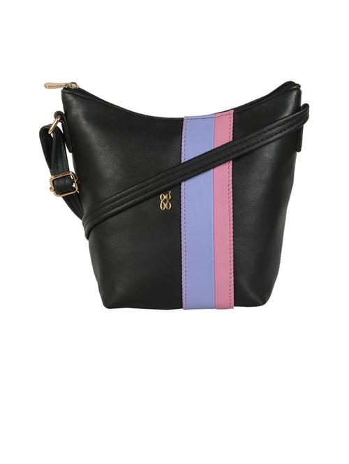 black pvc sling bag - 20077081 - Very Small Image - 1