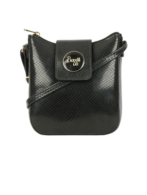 black pvc sling bag - 20077117 - Very Small Image - 1