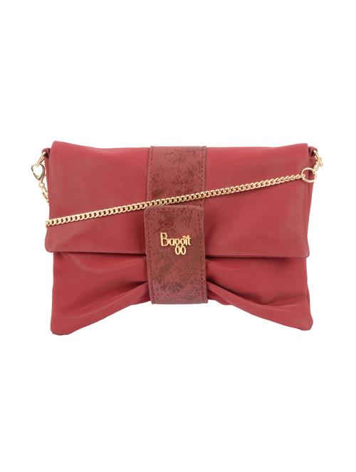 red leatherette (pu) regular clutch - 20077145 - Very Small Image - 1