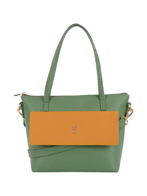 green color block tote bag - 20077279 - Very Small Image - 1