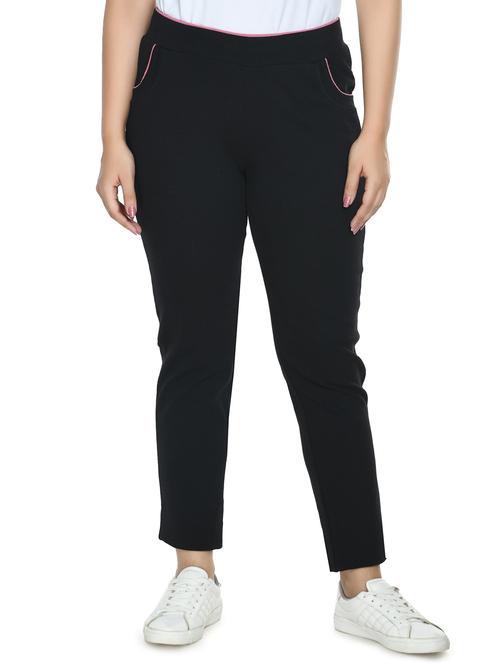 black cotton blend jeggings - 20080168 - Very Small Image - 1