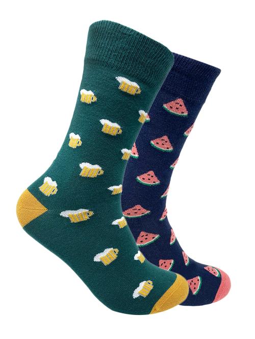pack of 2 printed above ankle length socks - 20080555 - Very Small Image - 1