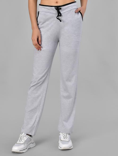 grey solid mid rise track pant - 20081004 - Very Small Image - 1