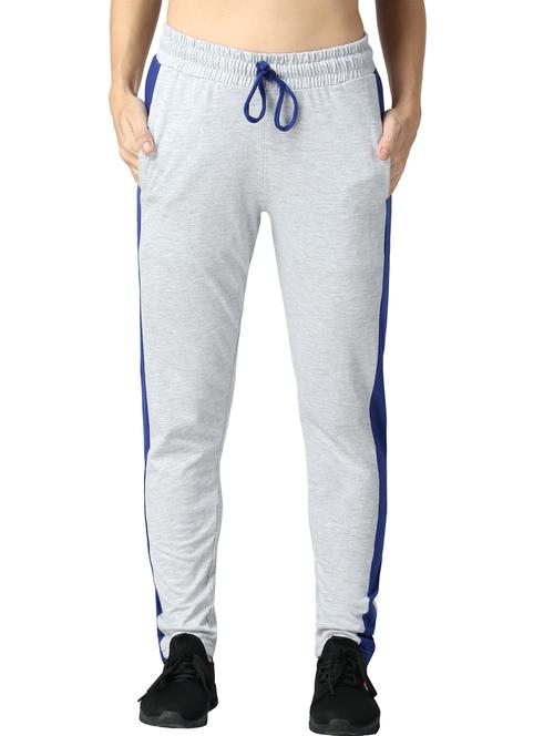 grey color blocked mid rise track pant - 20081096 - Very Small Image - 1