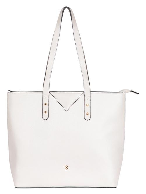 white leatherette regular handbag - 20084879 - Very Small Image - 1