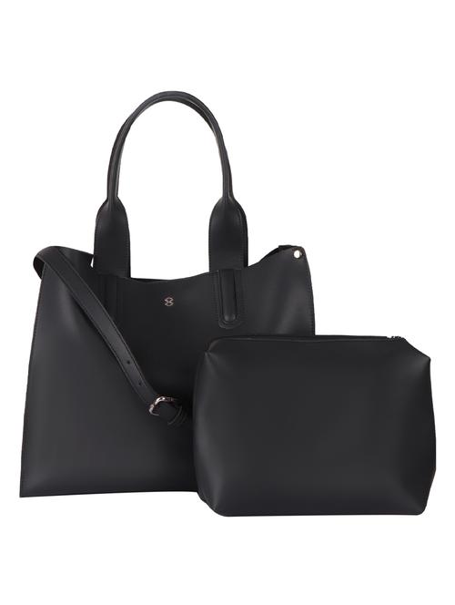 black leatherette regular handbag - 20084908 - Very Small Image - 1