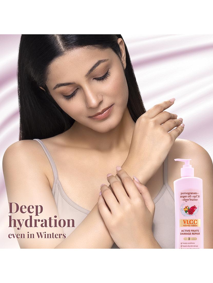 vlcc active fruits damage repair body lotion spf 30 pa+++ - 400 ml - sun tan - 20084979 - Standard Image - 5