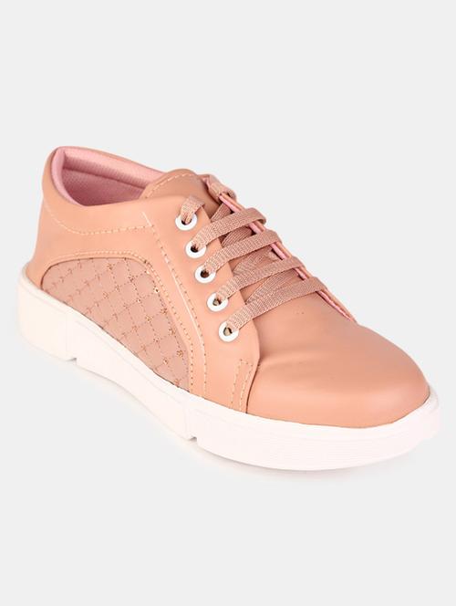 pink pu laceup sneakers - 20085526 - Very Small Image - 1