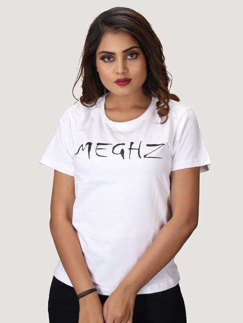 white typography regular t-shirt - 20085969 - Very Small Image - 1