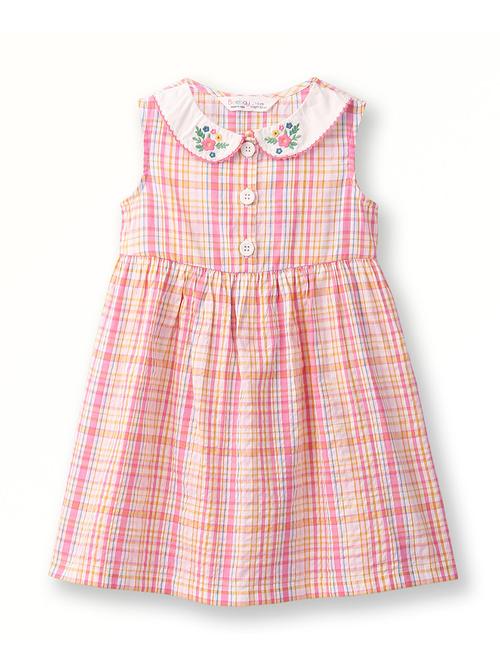 girls peter pan neck sleeveless frock - 20087268 - Very Small Image - 1