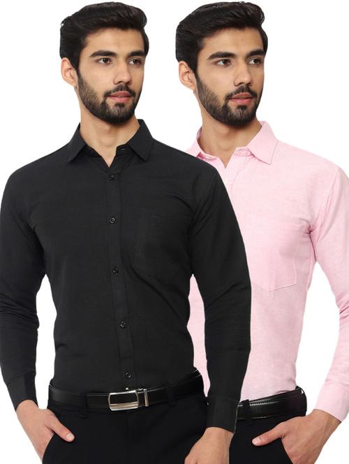 pack of 2 cotton formal shirt - 20088760 - Very Small Image - 1
