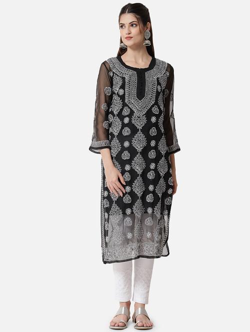 women's straight kurta - 20095572 - Very Small Image - 1