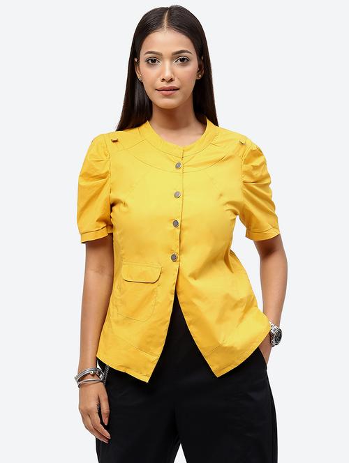 yellow cotton summer jacket - 20097823 - Very Small Image - 1