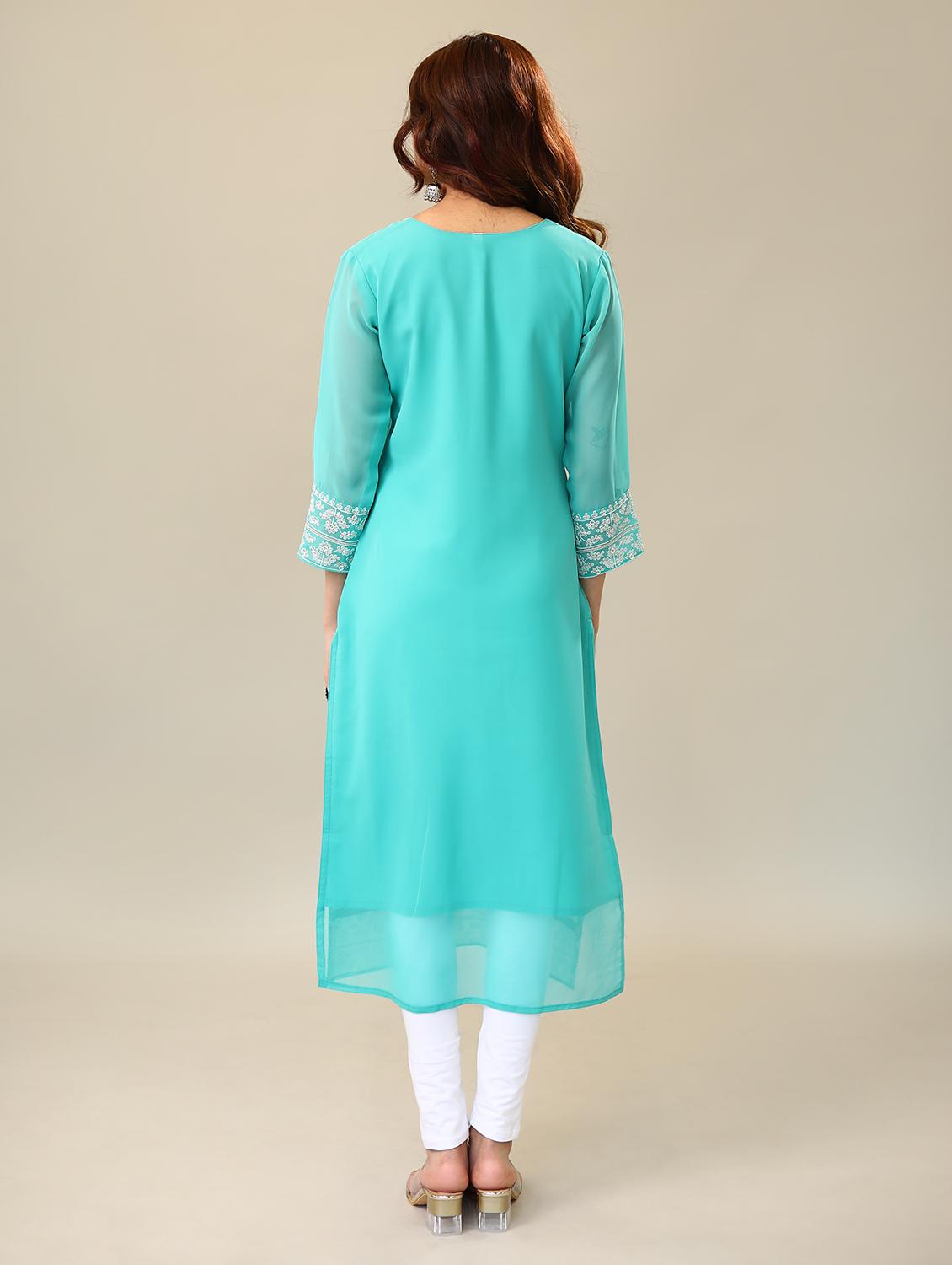 women's straight kurta - 20098285 - Standard Image - 3