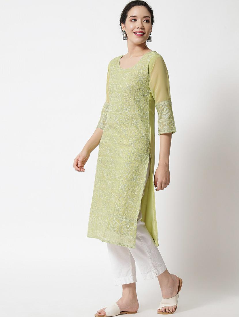 women's straight kurta - 20098329 - Standard Image - 3