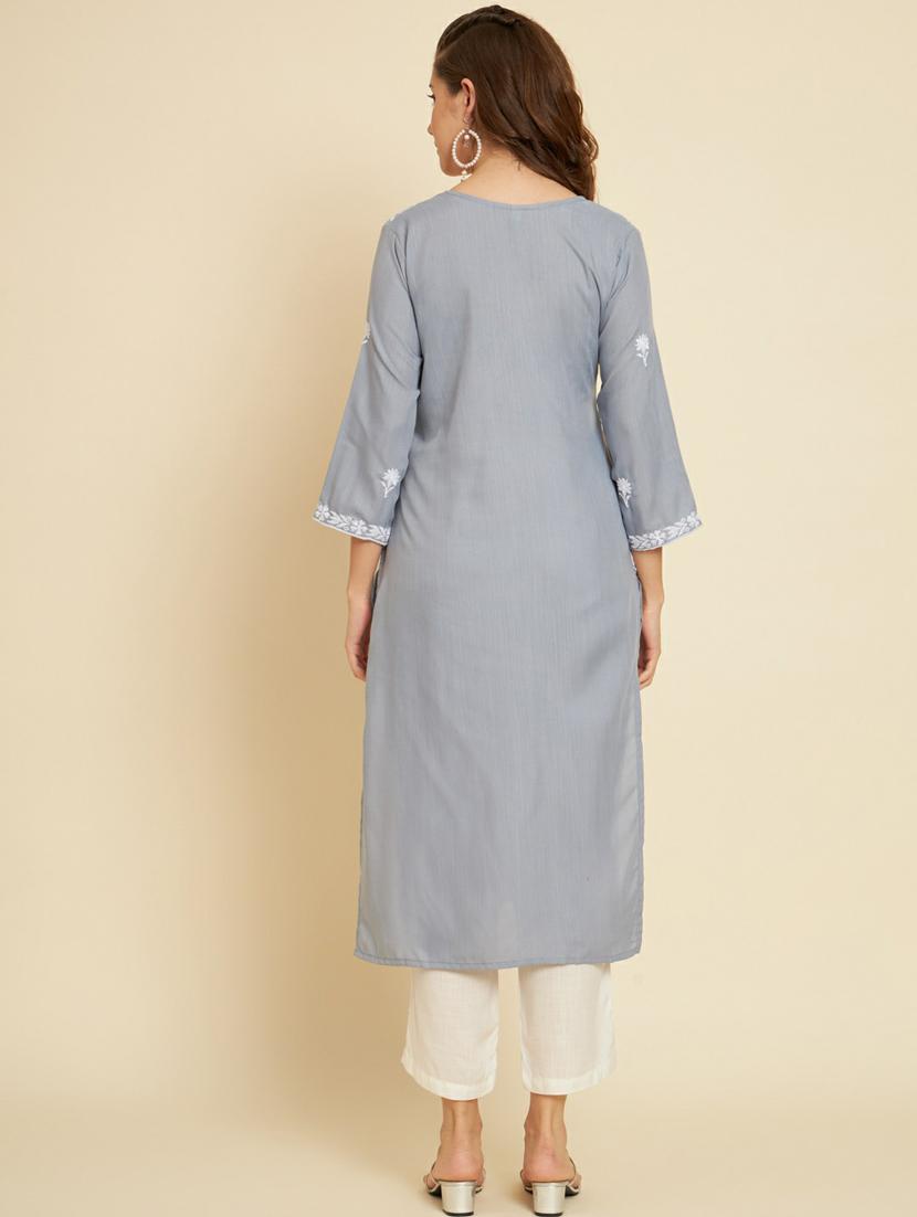 women's straight kurta - 20098444 - Zoom Image - 4
