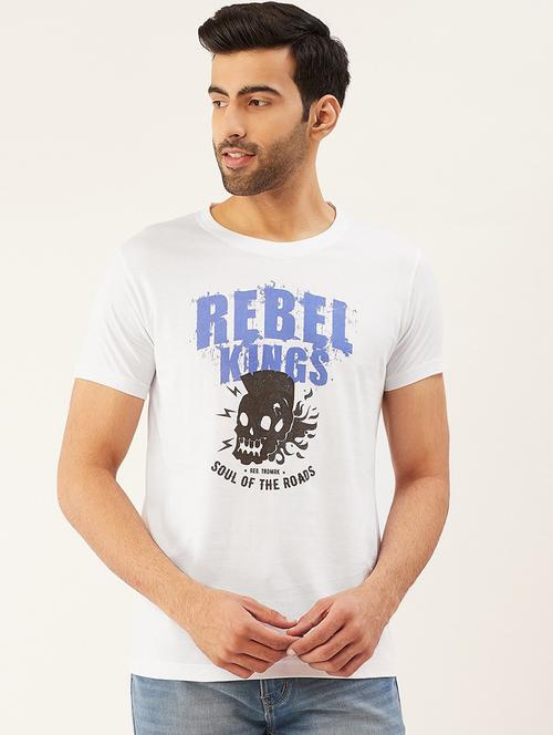 round neck printed regular t-shirt - 20099002 - Very Small Image - 1