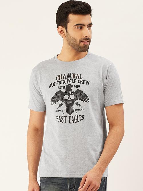 round neck printed regular t-shirt - 20099079 - Very Small Image - 1