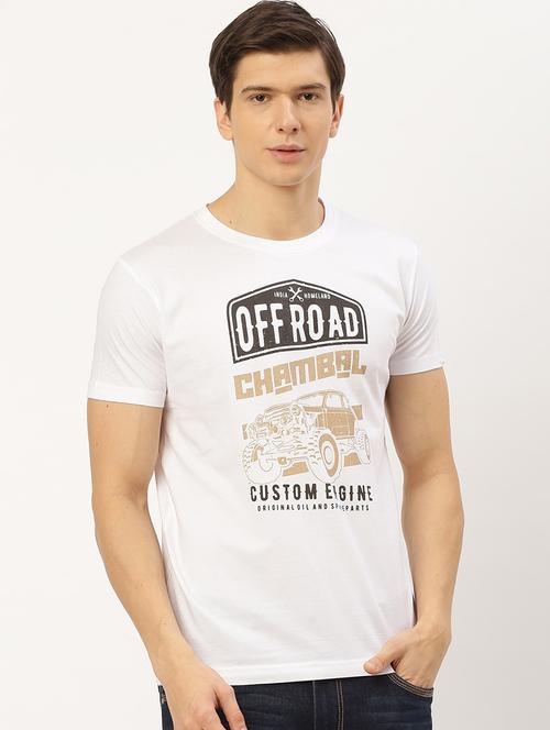 round neck printed regular t-shirt - 20099111 - Very Small Image - 1