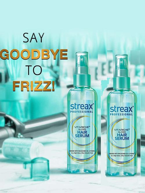 pack of 2 streax professional vitariche gloss hair serum - 20099392 - Very Small Image - 1