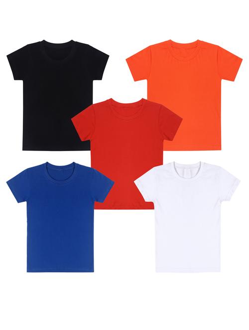 pack of 5 boys solid t-shirt - 20099601 - Very Small Image - 1
