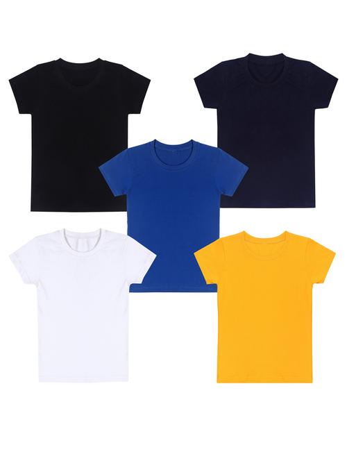 pack of 5 boys solid t-shirt - 20099602 - Very Small Image - 1