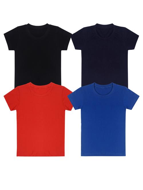 pack of 4 boys solid t-shirt - 20099608 - Very Small Image - 1