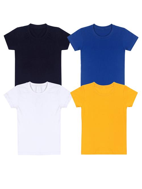 pack of 4 boys solid t-shirt - 20099615 - Very Small Image - 1