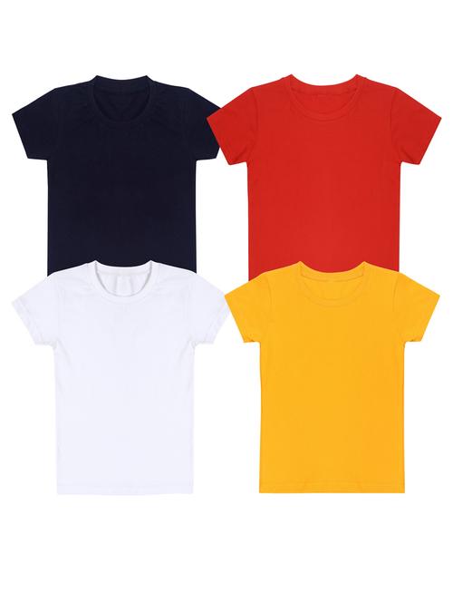 pack of 4 boys solid t-shirt - 20099617 - Very Small Image - 1