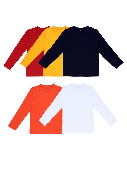 pack of 5 boys solid t-shirt - 20099651 - Very Small Image - 1