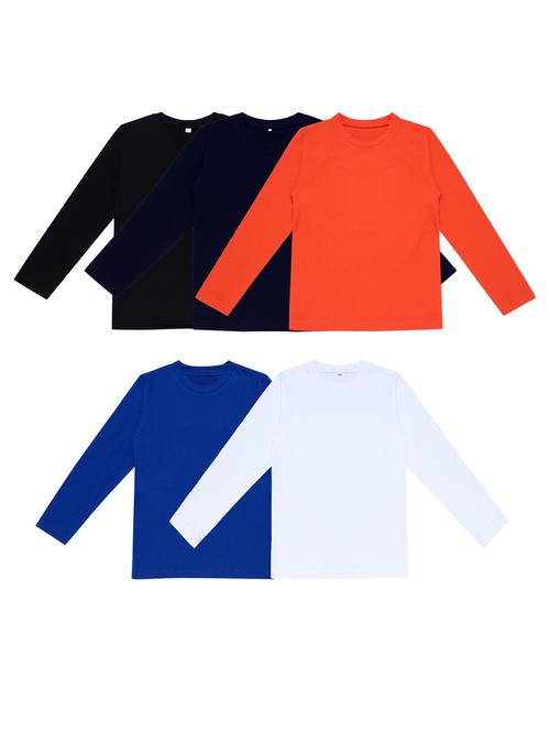 pack of 5 boys solid t-shirt - 20099653 - Very Small Image - 1