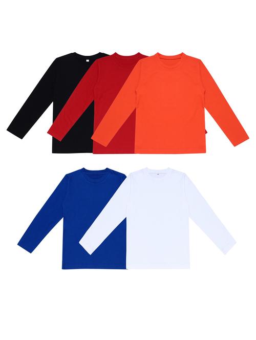 pack of 5 boys solid t-shirt - 20099658 - Very Small Image - 1