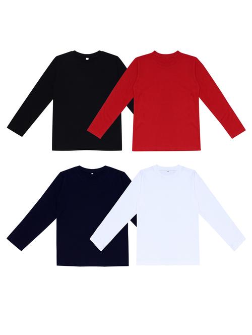 pack of 4 boys solid t-shirt - 20099662 - Very Small Image - 1