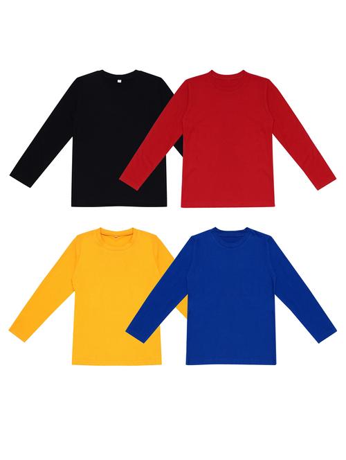 pack of 4 boys solid t-shirt - 20099672 - Very Small Image - 1