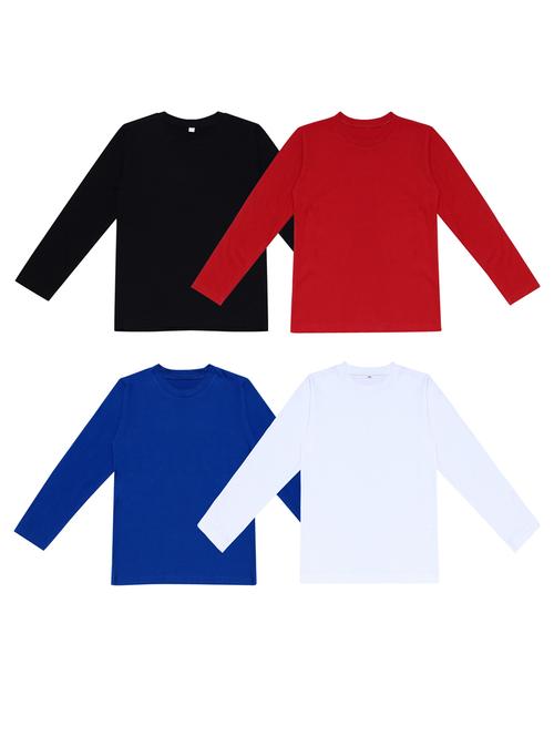 pack of 4 boys solid t-shirt - 20099693 - Very Small Image - 1