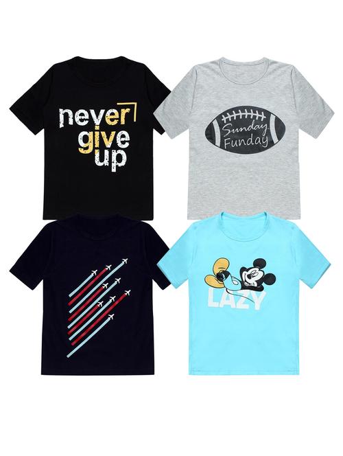 pack of 4 boys printed t-shirt - 20099937 - Very Small Image - 1