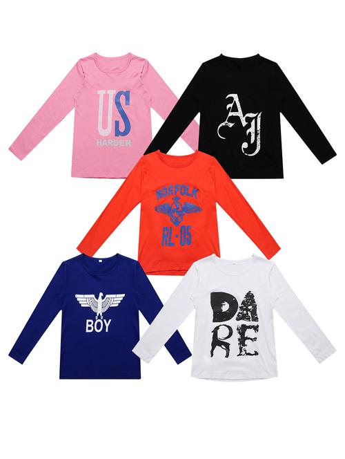 pack of 5 printed round neck t-shirt - 20100068 - Very Small Image - 1