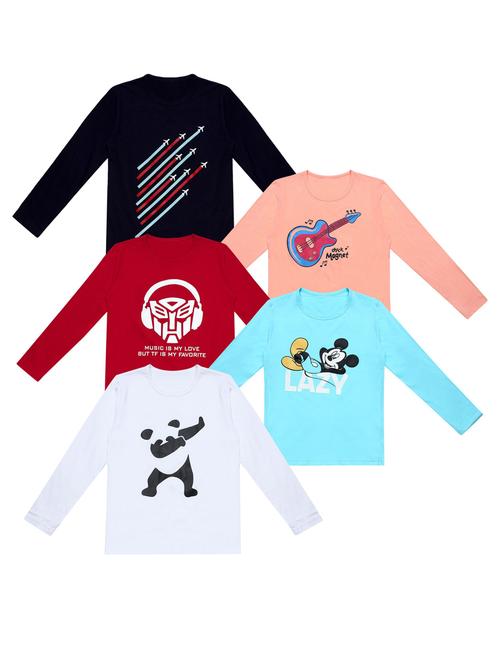 pack of 5 printed t-shirt - 20100250 - Very Small Image - 1