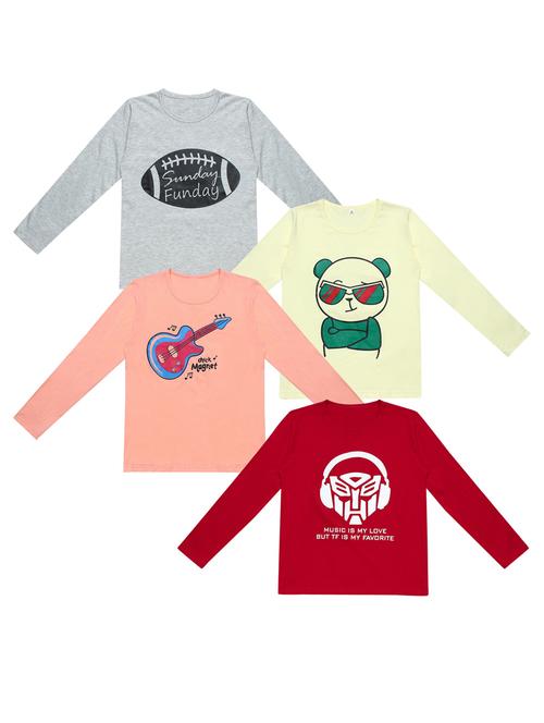 pack of 4 printed t-shirt - 20100418 - Very Small Image - 1