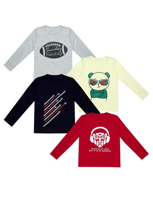 pack of 4 printed t-shirt - 20100428 - Very Small Image - 1