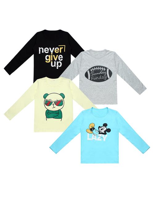 pack of 4 printed t-shirt - 20100454 - Very Small Image - 1