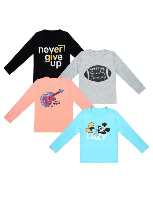 pack of 4 printed t-shirt - 20100495 - Very Small Image - 1