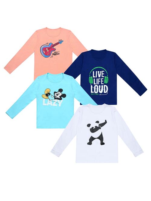 pack of 4 printed t-shirt - 20100497 - Very Small Image - 1