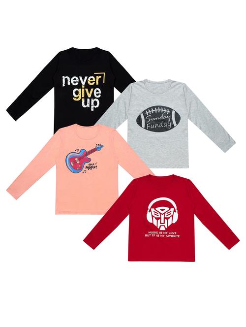 pack of 4 printed t-shirt - 20100513 - Very Small Image - 1