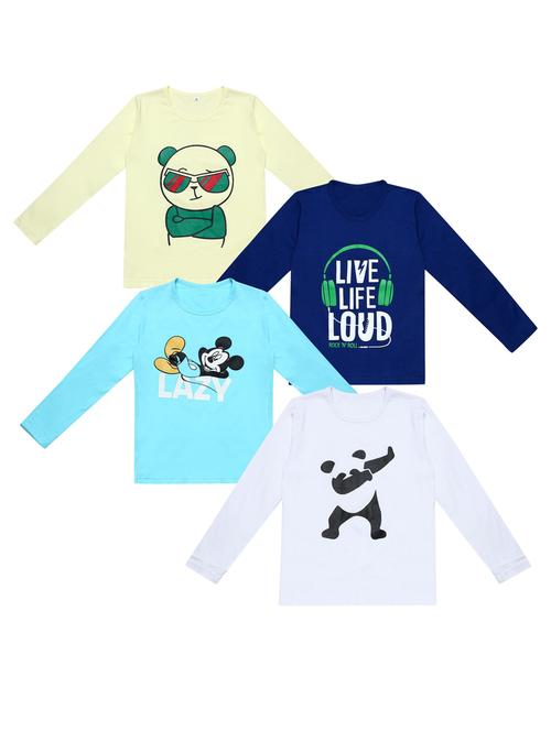 pack of 4 printed t-shirt - 20100533 - Very Small Image - 1