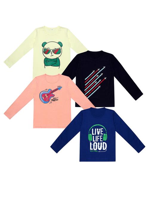 pack of 4 printed t-shirt - 20100564 - Very Small Image - 1