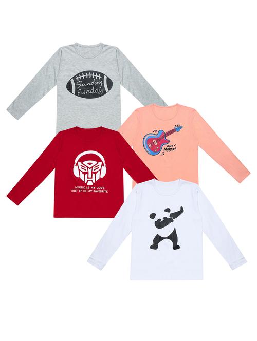 pack of 4 printed t-shirt - 20100580 - Very Small Image - 1